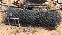 Field fence pieces, Roll of Chainlink Fencing
