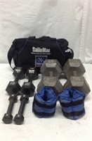 Dumbbells, Ankle Weights & Tote Bag - 8A