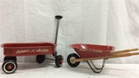 Radio Flyer Wagon & Wheelbarrow For Dolls - 10B