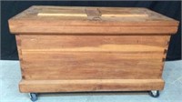 Vintage Cedar Wood Dovetailed Chest Trunk - 9B