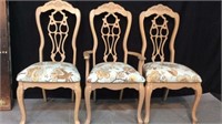 Three Beautiful Oak Dining Chairs - 9C