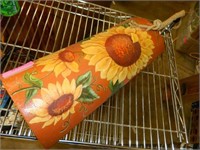 Clay Wall Hanging Painted w/ Sun Flowers