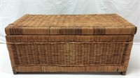 Vintage Wicker Storage Trunk Chest - 10C