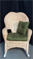 Wonderful Wicker Rocking Chair W/ Cushions - 10A