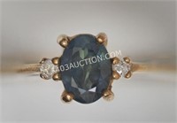 10kt Y.G  Alexandrite & Diamond Ring MSRP $1200 NC