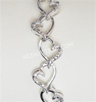 Sterling Silver Diamond Bracelet $1233