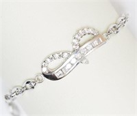 S.S. Cubic Zirconia Bracelet MSRP $150 NC