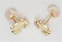 14kt Yellow Gold Teddy Bear Earrings MSRP $180 NC