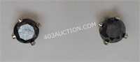 14kt Y.G. Black Diamond Earrings MSRP $600 NC
