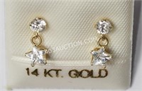 14kt Yellow Gold Cubic Zirconia Earrings $210 NC