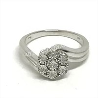 S.S. Diamond Flower-Shaped Ring MSRP $300 NC