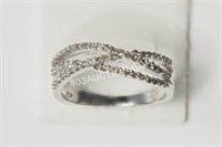 Sterling Silver 9 Diamond (0.32ct) Ring $650