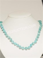 Sterling Silver Natural Amazonite Necklace $553