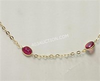 10kt Yellow Gold Ruby (4.50ct) Necklace $2000 NC