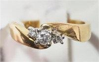 18kt Yellow -White Gold Diamond Ring $3050