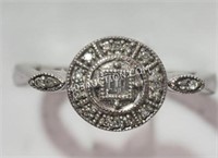 Sterling Silver Diamond Ring (0.18ct) $550