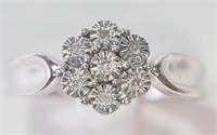 Sterling Silver Diamond Ring MSRP $150 NC