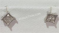 Sterling Silver Diamond Earrings $463