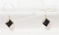 14kt Yellow Gold Black Diamond Earrings $3050