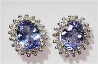 14kt White Gold Tanzanite Diamond Earrings $12900