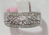 Sterling Silver Diamond (0.40ct) Ring MSRP $924 NC