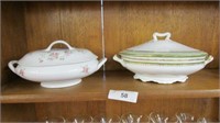 2 Covered Dishes & Rosenthal Bowl