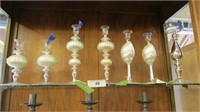 Shelf Lot W/ Ornate Glass Candle Holders~ New