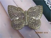 Brass Butterfly Dresser Box-Both Wings Lift