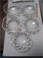 5 Crystal Bobesches for Lamps-each hold 5