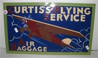 Curtiss Flying Service Air Baggage metal sign.