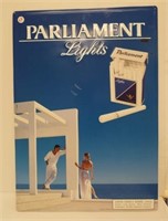 Metal Parliament Light cigarette sign. Measures