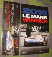 (2) Ford Le Mans posters. Measures 12" x 36" and