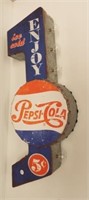 Vintage style metal Pepsi Cola battery