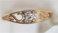 10kt Yellow Gold Diamond Ring MSRP $300 NC