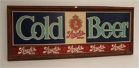 Large Stroh's Cold beer sign. Good condition for