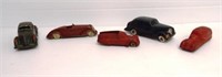 Lot of 5 vintage toy cars in played condition