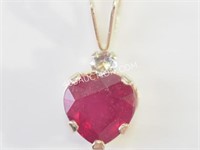10kt Yellow Gold Ruby (1.15ct) Pendant $250