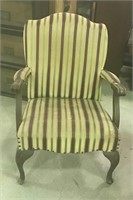 Upholstered high back chair, needs cleaning