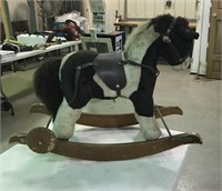 Hobby Horse - plush on rocker - needs repair