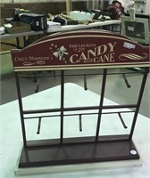 Candy Cane metal & wood display rack