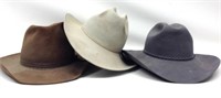 3- 7 1/8 Cowboy Hats