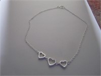 925  3 Heart Bracelet