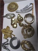 10 Costume Jewelry Pins