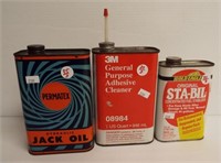 (3) Vintage cans including 3M Adhesive cleaner,