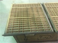 Wood Print Trays (2), still have metal rails
