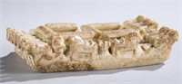 Peruvian carved alabaster votive, 20th c.