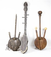 LOT OF THREE AFRICAN INSTRUMENTS
