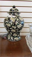 Old Pottery Jar  w/ Lid~ Cherry Blossom (?)