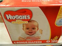 HUGGIES DIAPERS SIZE 2-PARTIAL BOX