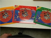 3 LOONEY TUNES COMIC BALL CARDS ALBUMS